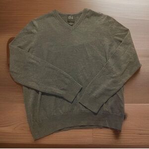 Jos A Bank Traveler 100% Merino Wool VNeck Sweater Mens XL Preppy Classic Luxury